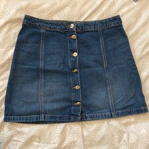 H&M Medium Denim Button Skirt